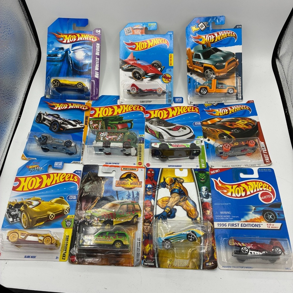 Hot Wheels & Matchbox Lot of 11 Jurassic Park Wolverine Cars